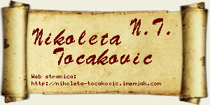 Nikoleta Točaković vizit kartica